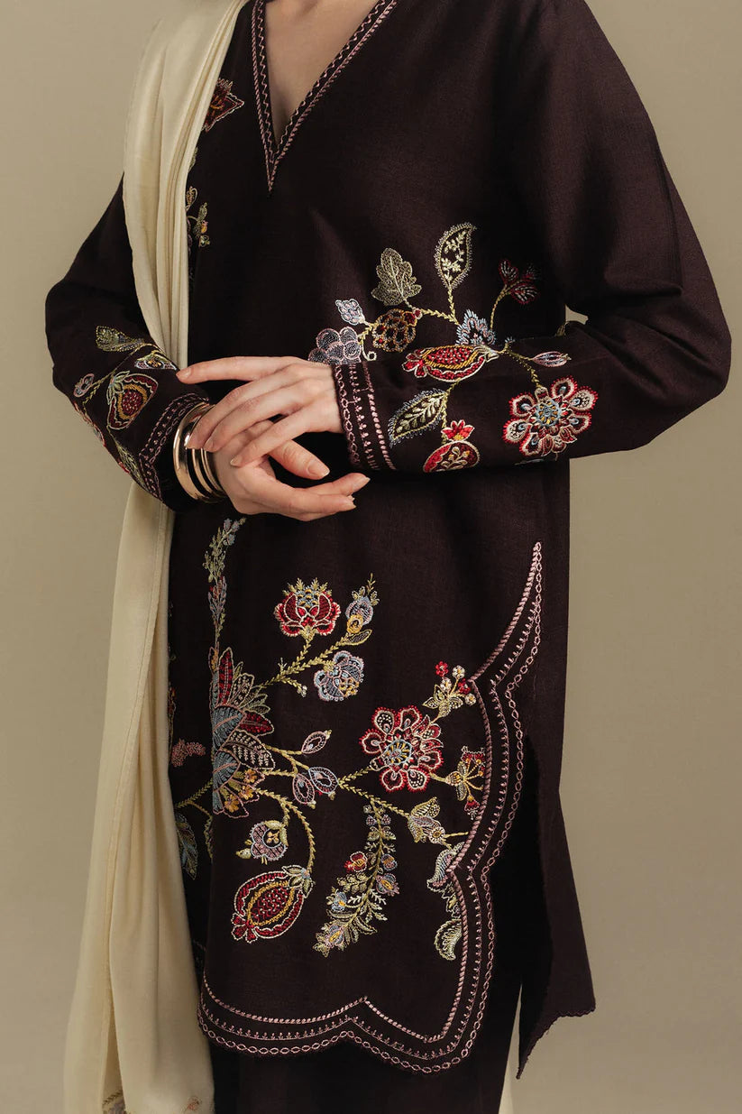 BERRY-3A | Coco Winter Unstitched’25 | Zara Shahjahan