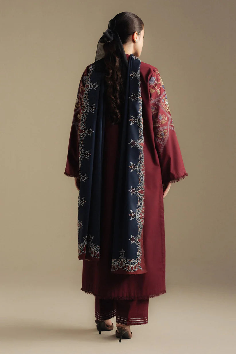 CORAL-4B | Coco Winter Unstitched’25 | Zara Shahjahan