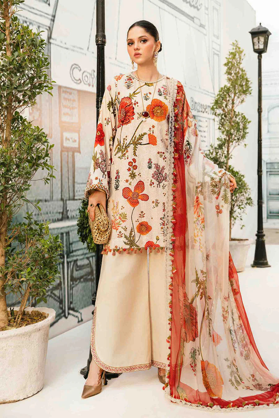 Maria.B Unstitched Mprints '25 - MPT-2607-A