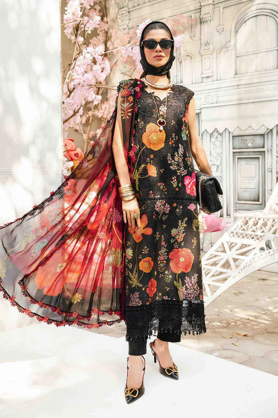 Maria.B Unstitched Mprints '25 - MPT-2607-B