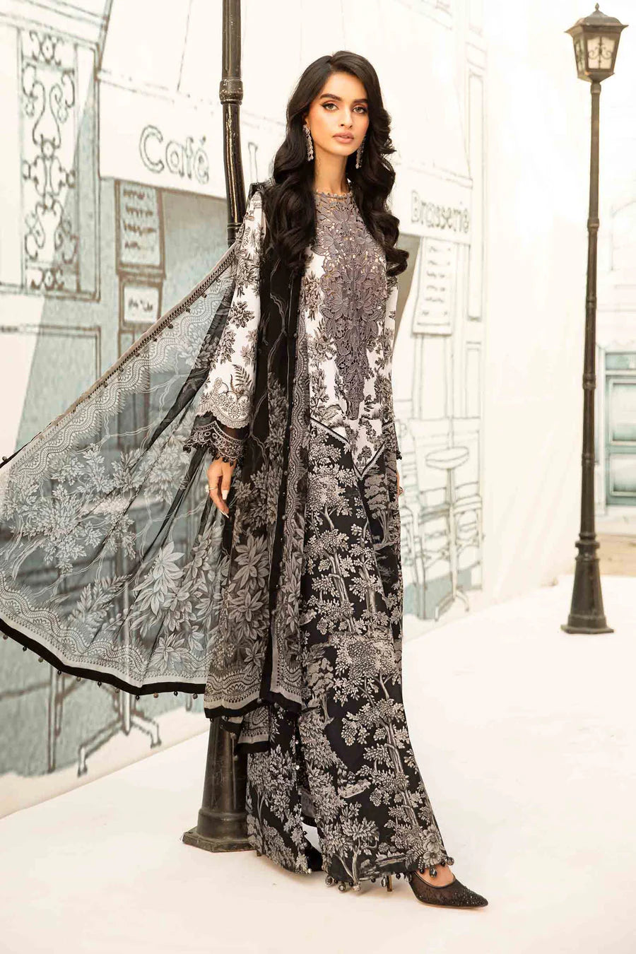 Maria.B Unstitched Mprints '25 - MPT-2608-B