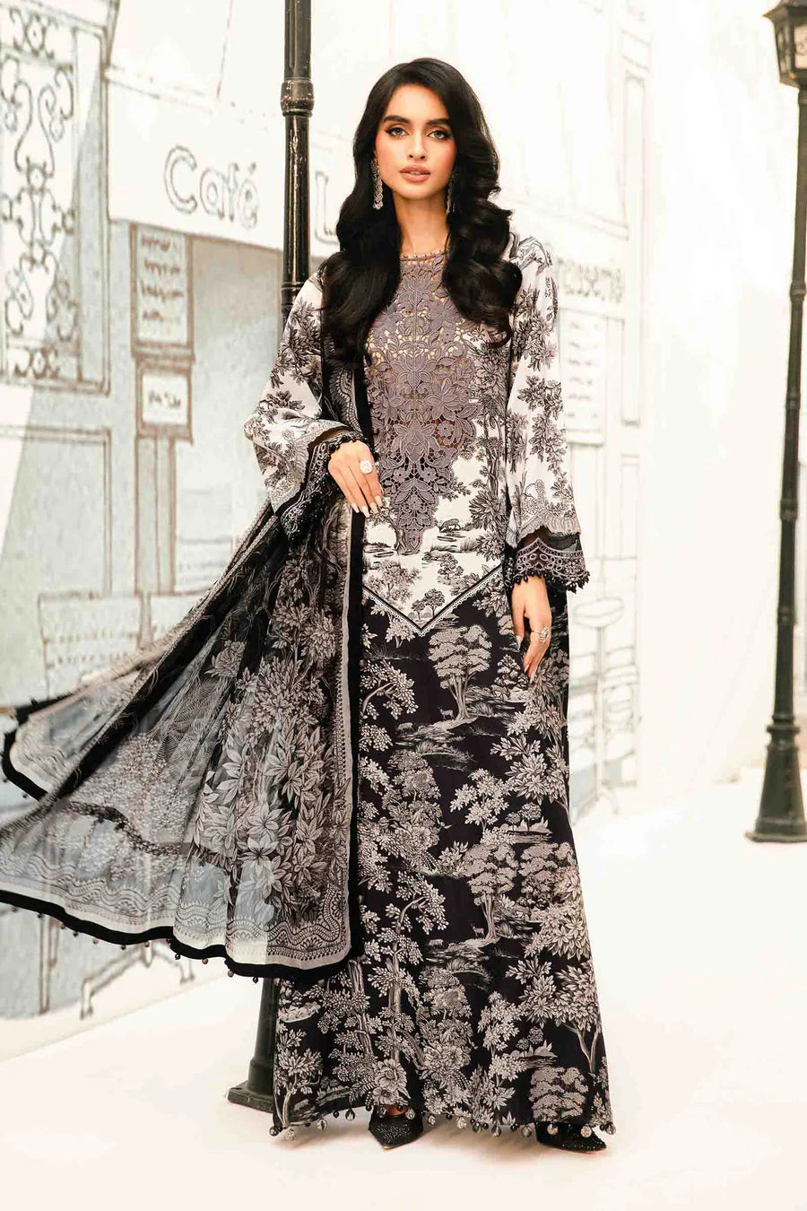 Maria.B Unstitched Mprints '25 - MPT-2608-B