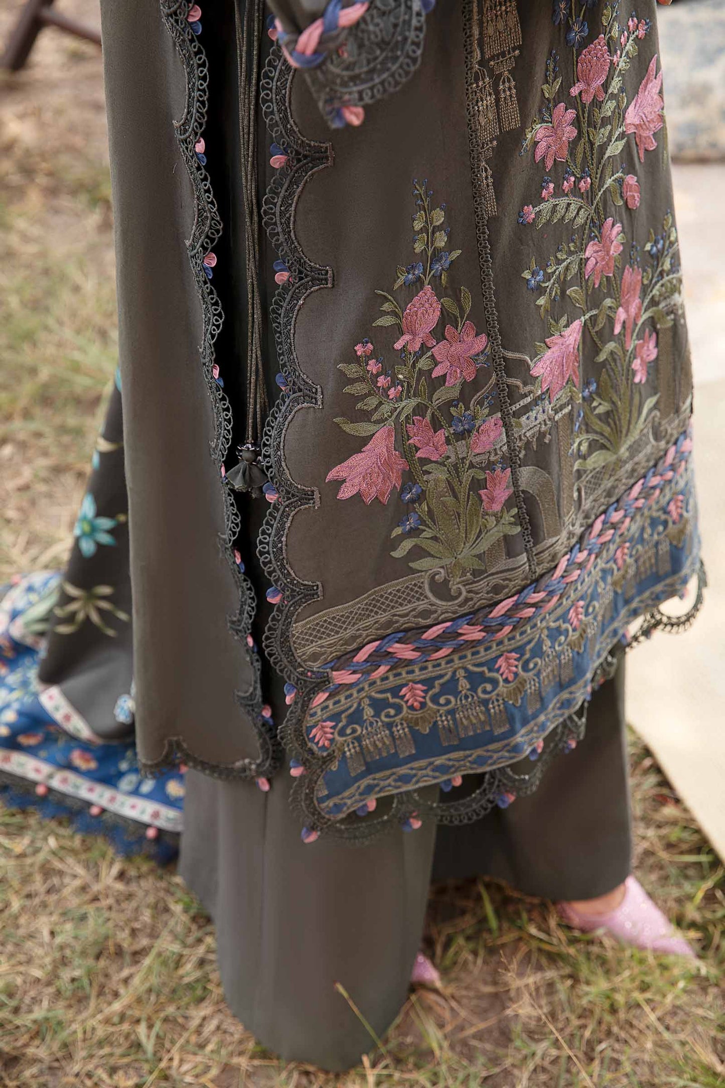 Maria.B Mprints'24 - 3 Piece Unstitched Printed Linen Suit | MPT-2401-A