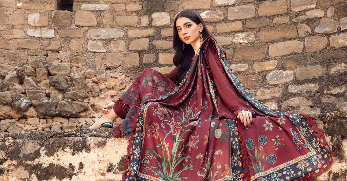 Maria.B Mprints'24 - 3 Piece Unstitched Printed Linen Suit | MPT-2401-B
