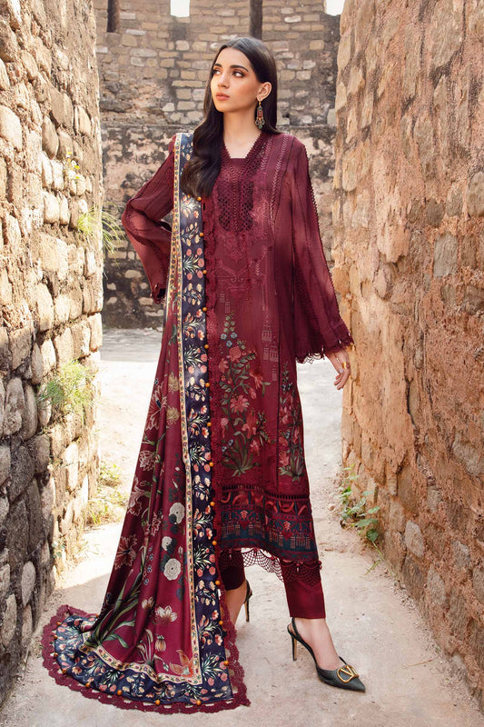 Maria.B Mprints'24 - 3 Piece Unstitched Printed Linen Suit | MPT-2401-B
