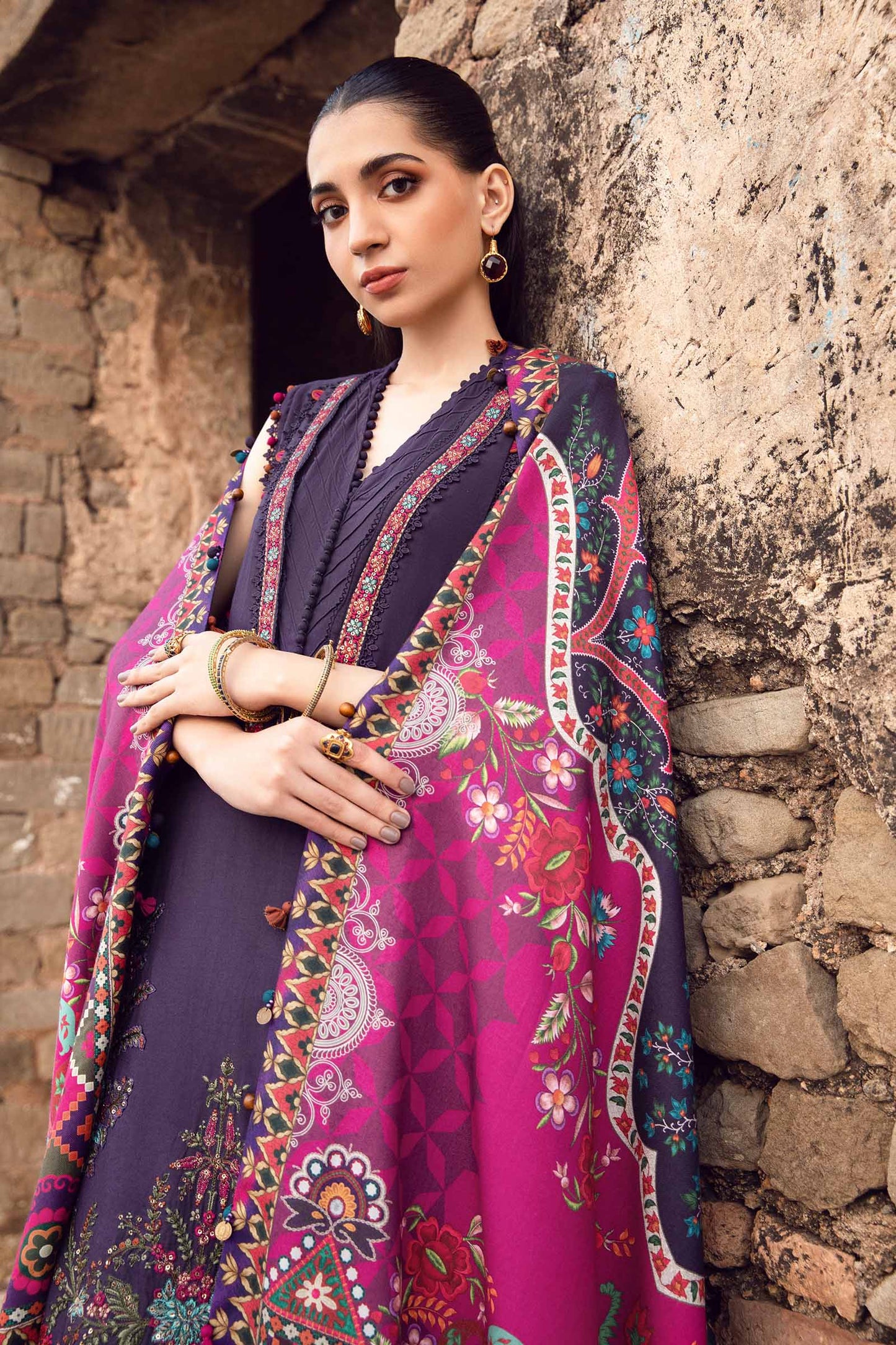 Maria.B Mprints'24 - 3 Piece Unstitched Printed Linen Suit | MPT-2402-A