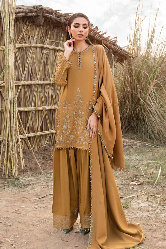Maria.B Mprints'24 - 3 Piece Unstitched Printed Linen Suit | MPT-2403-A