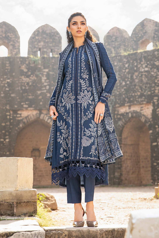 Maria.B Mprints'24 - 3 Piece Unstitched Printed Linen Suit | MPT-2404-B