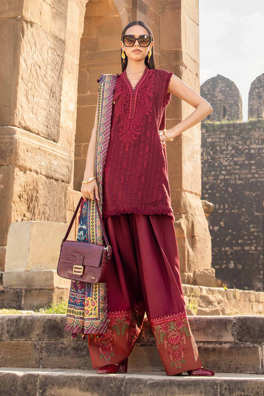 Maria.B Mprints'24 - 3 Piece Unstitched Printed Linen Suit | MPT-2407-B