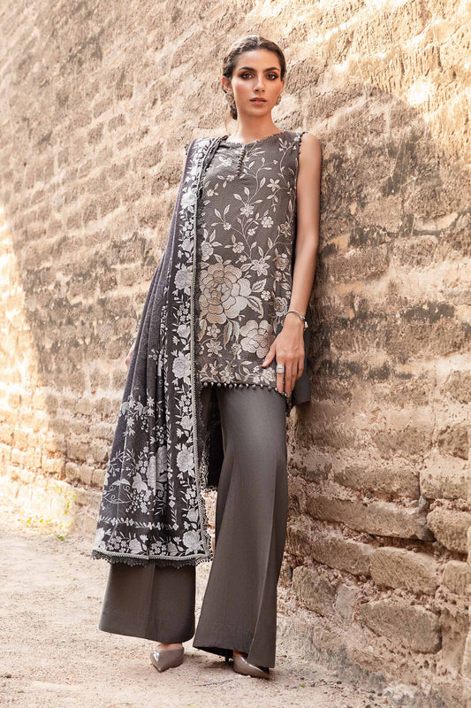 Maria.B Mprints'24 - 3 Piece Unstitched Printed Linen Suit | MPT-2408-B