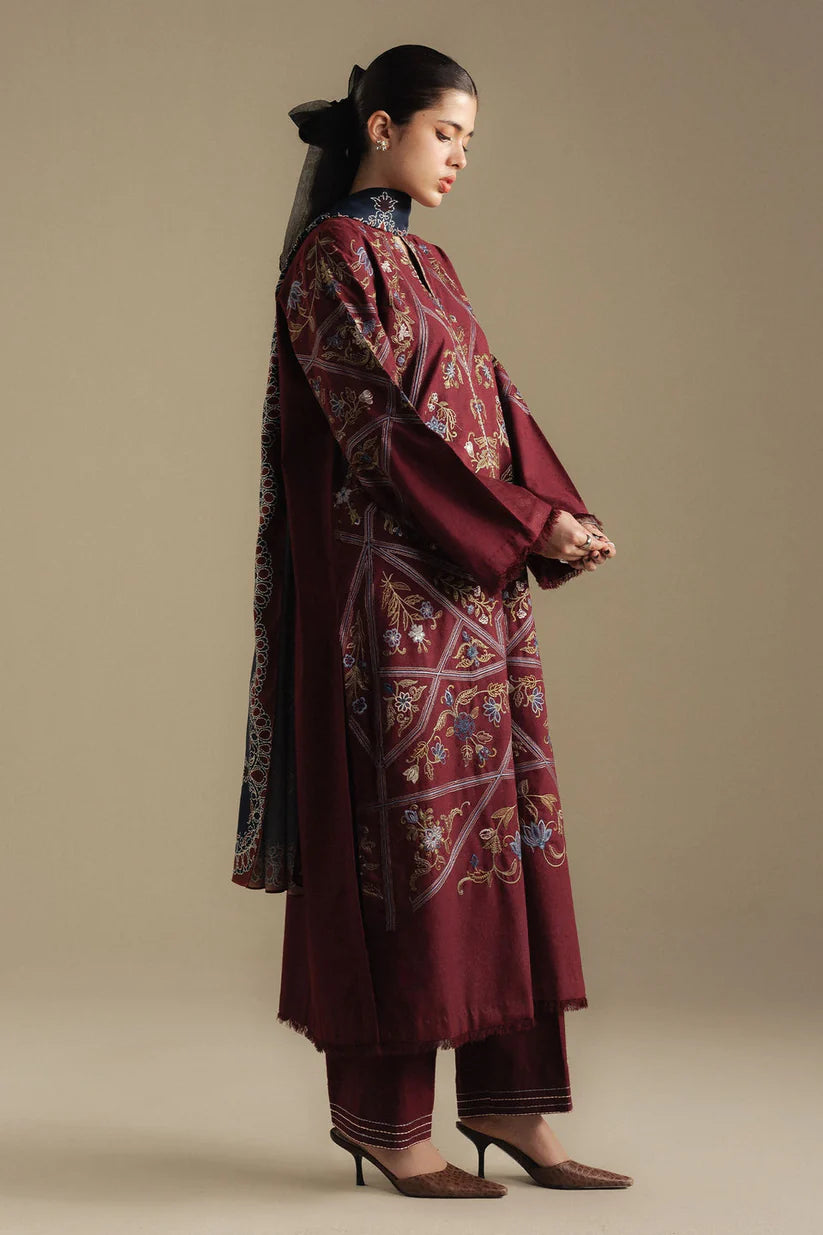 CORAL-4B | Coco Winter Unstitched’25 | Zara Shahjahan