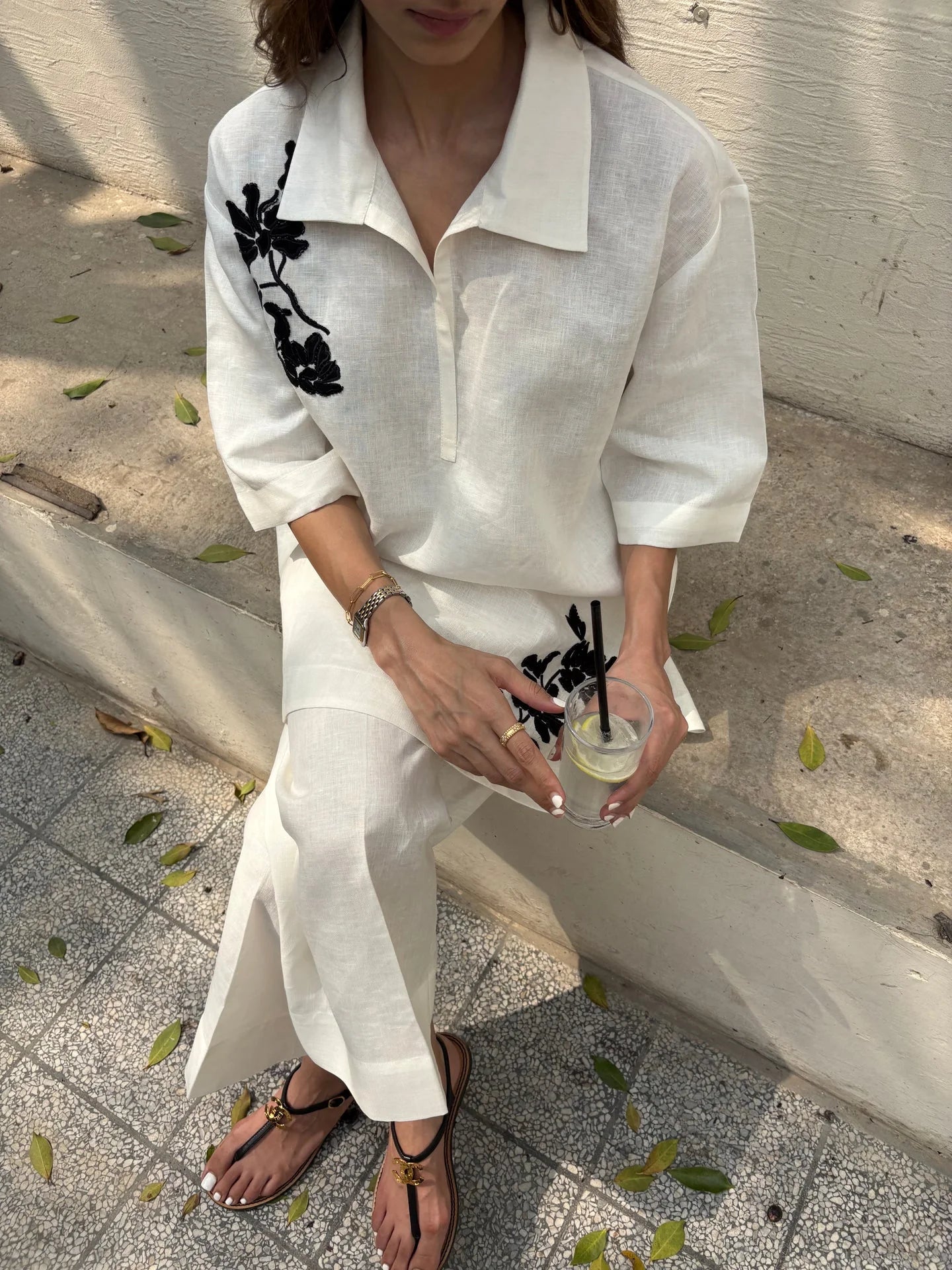 Sak Atelier Coco White Linen Set