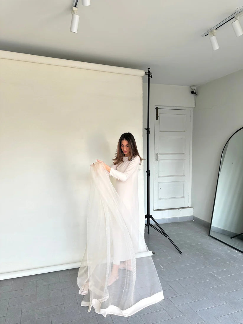 ANTIQUE WHITE BUTTONED SET | Sak Atelier