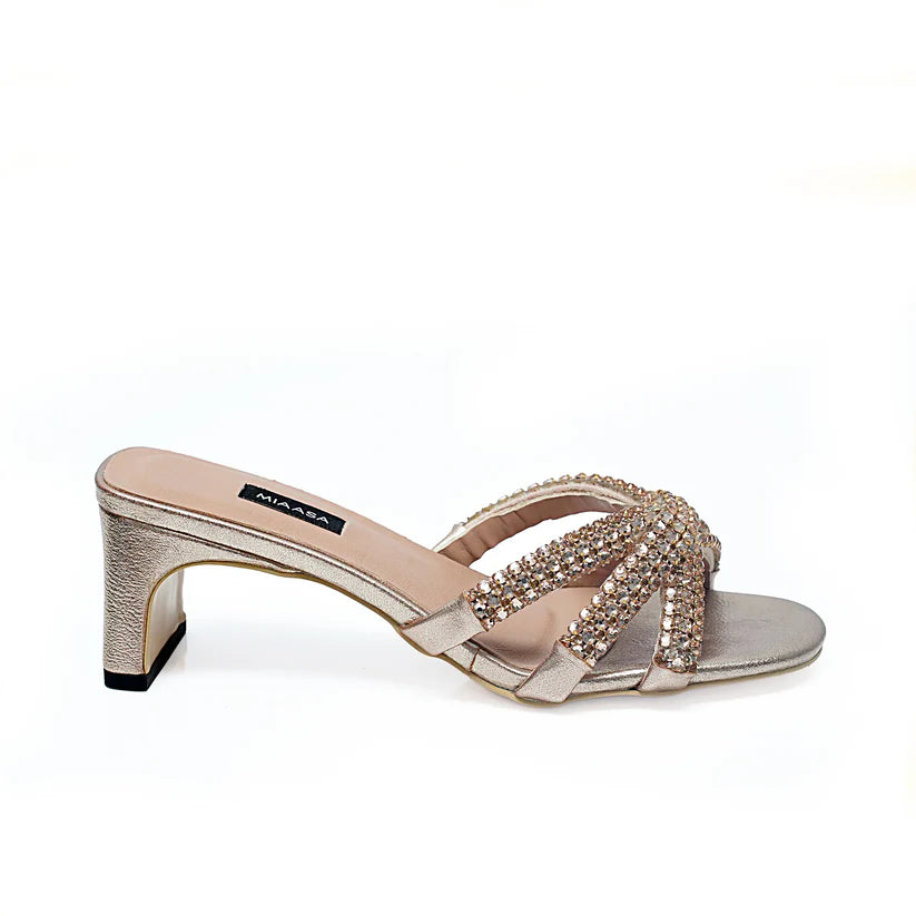 Ariana 50 Champagne Gold | Miaasa | Footwear
