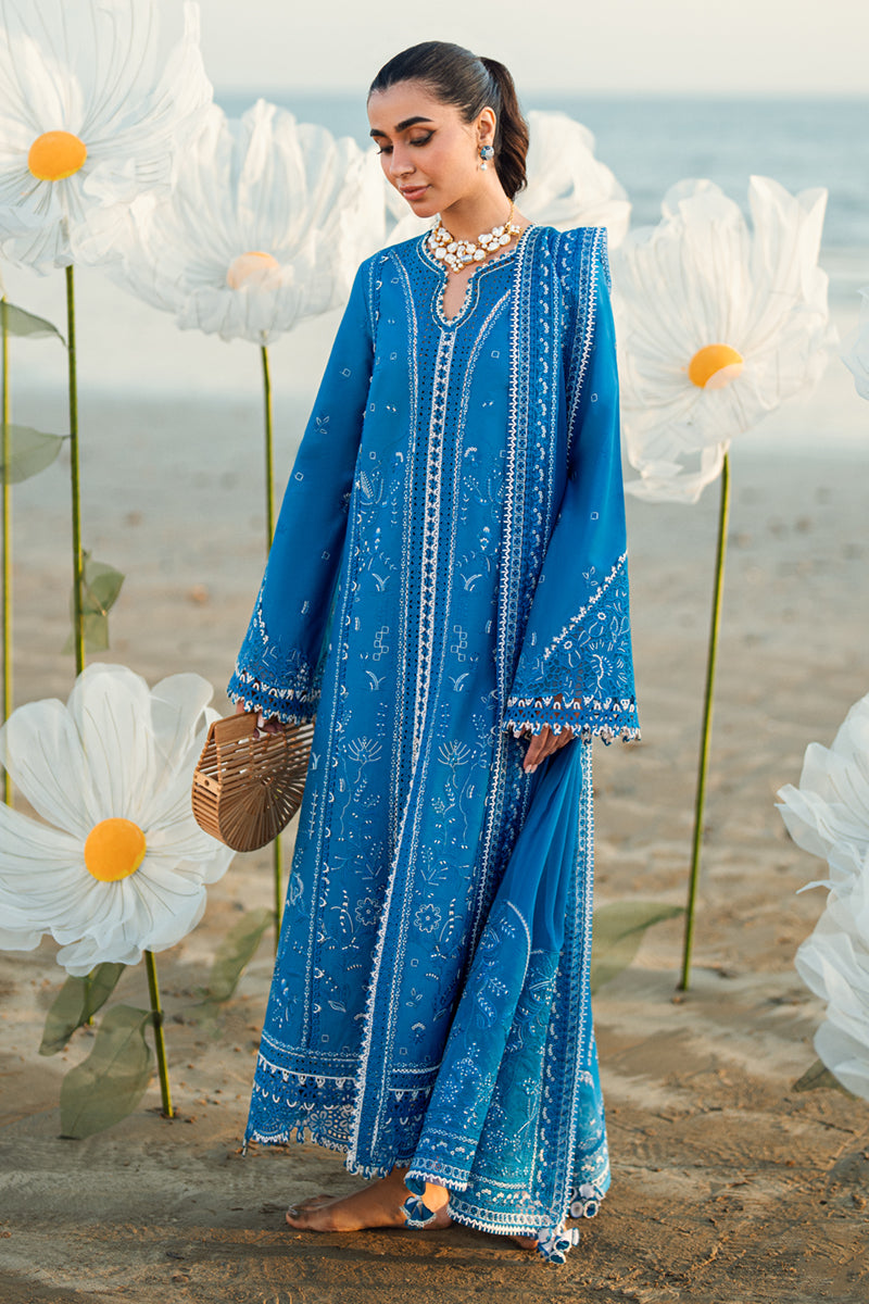 Qalamkar Luxury Lawn | Sahil 2025 | FK-03 VICTORIA