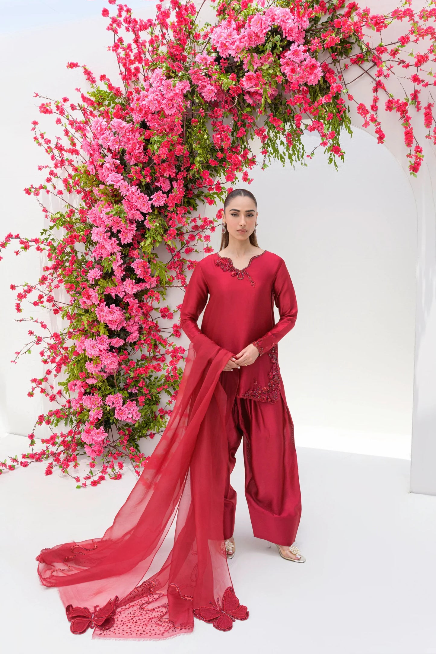 Flairs Studio Stelle Eid Edit II'25- Red Velvet