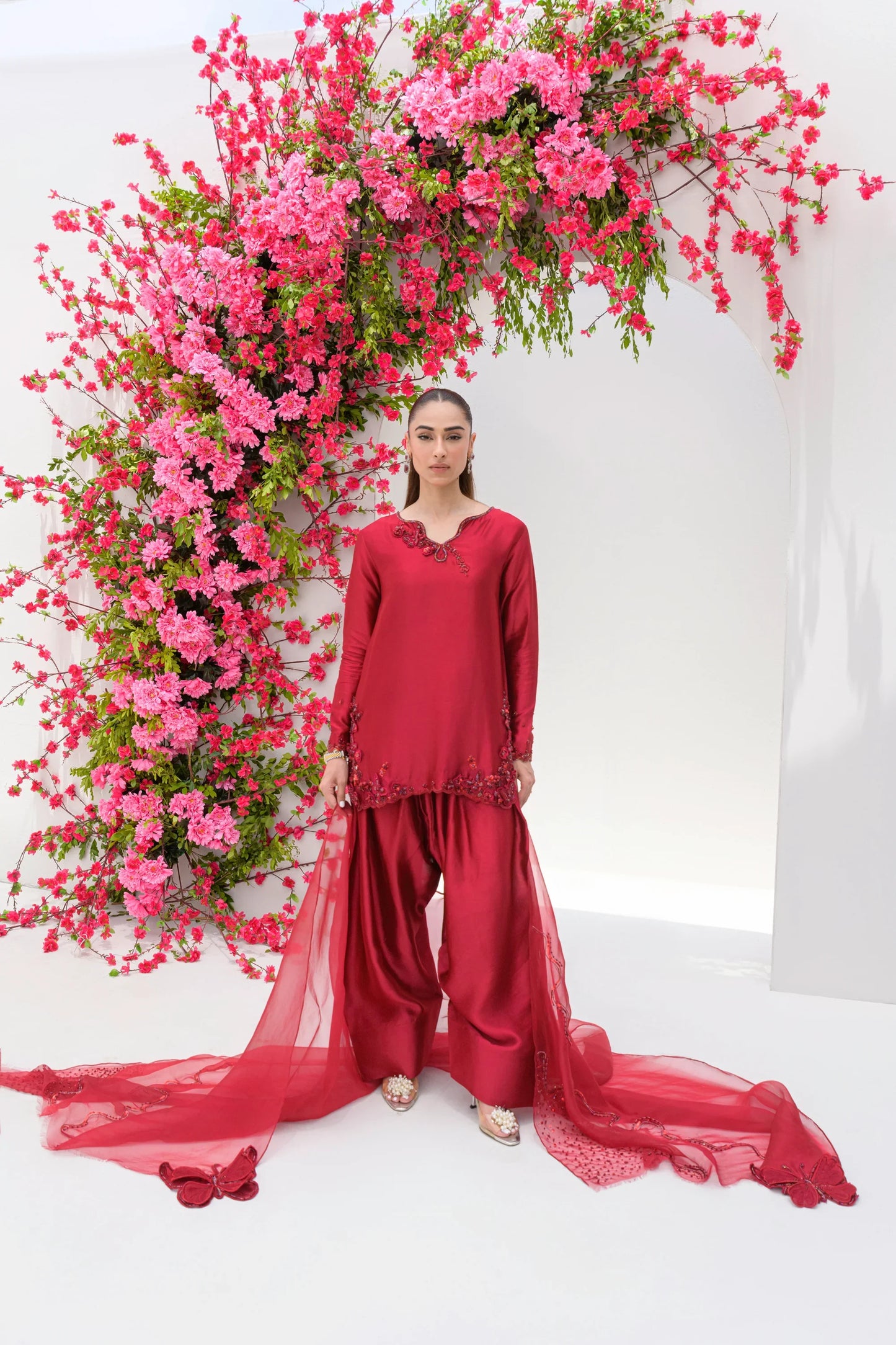 Flairs Studio Stelle Eid Edit II'25- Red Velvet