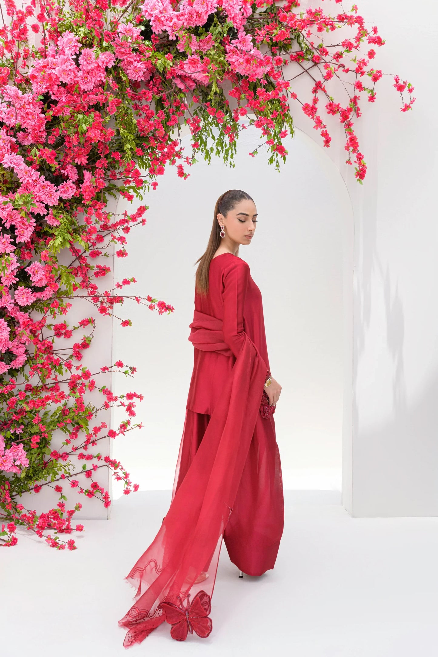 Flairs Studio Stelle Eid Edit II'25- Red Velvet