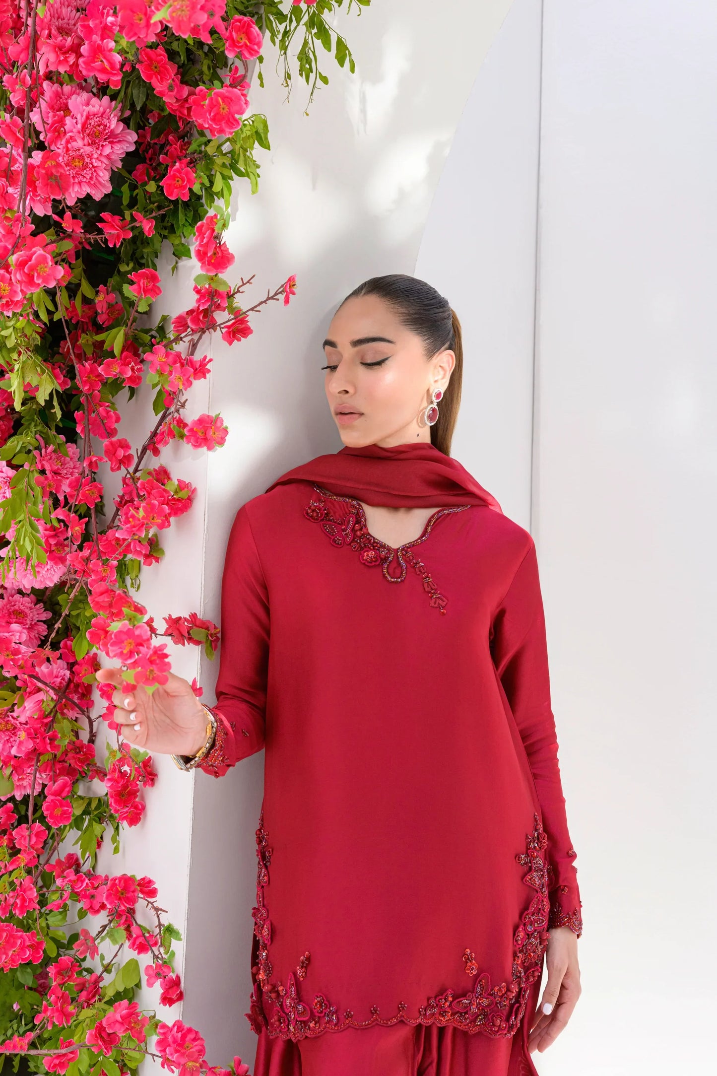 Flairs Studio Stelle Eid Edit II'25- Red Velvet