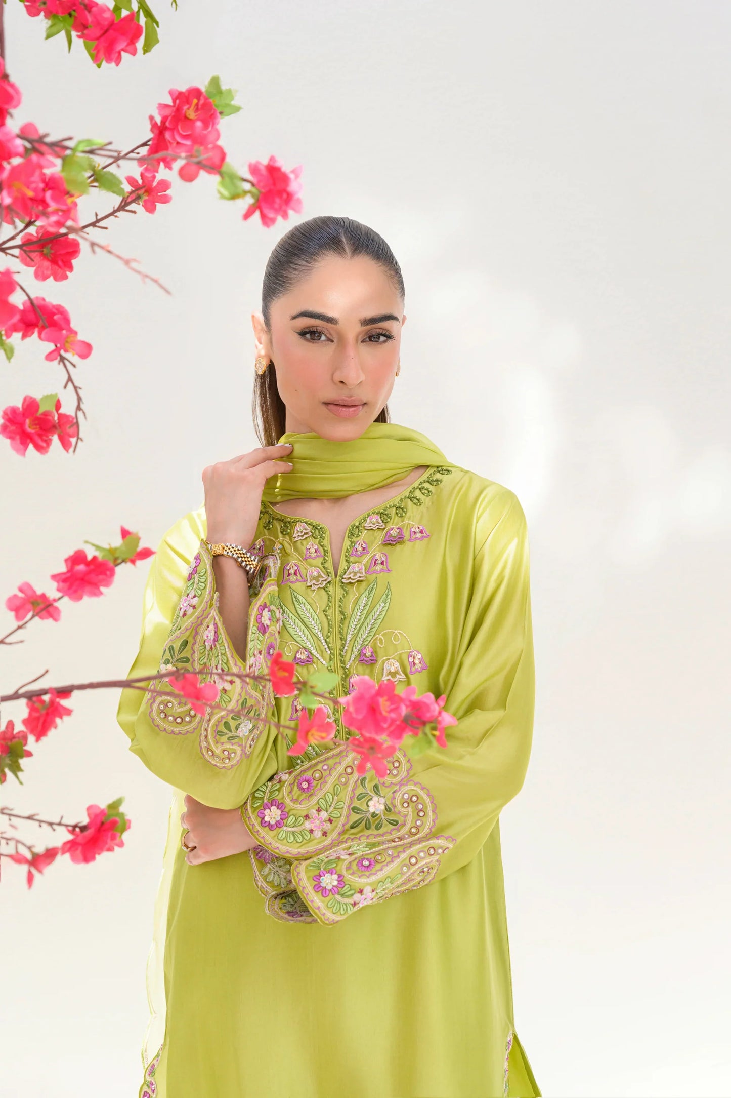 Flairs Studio Stelle Eid Edit II'25- Avocado
