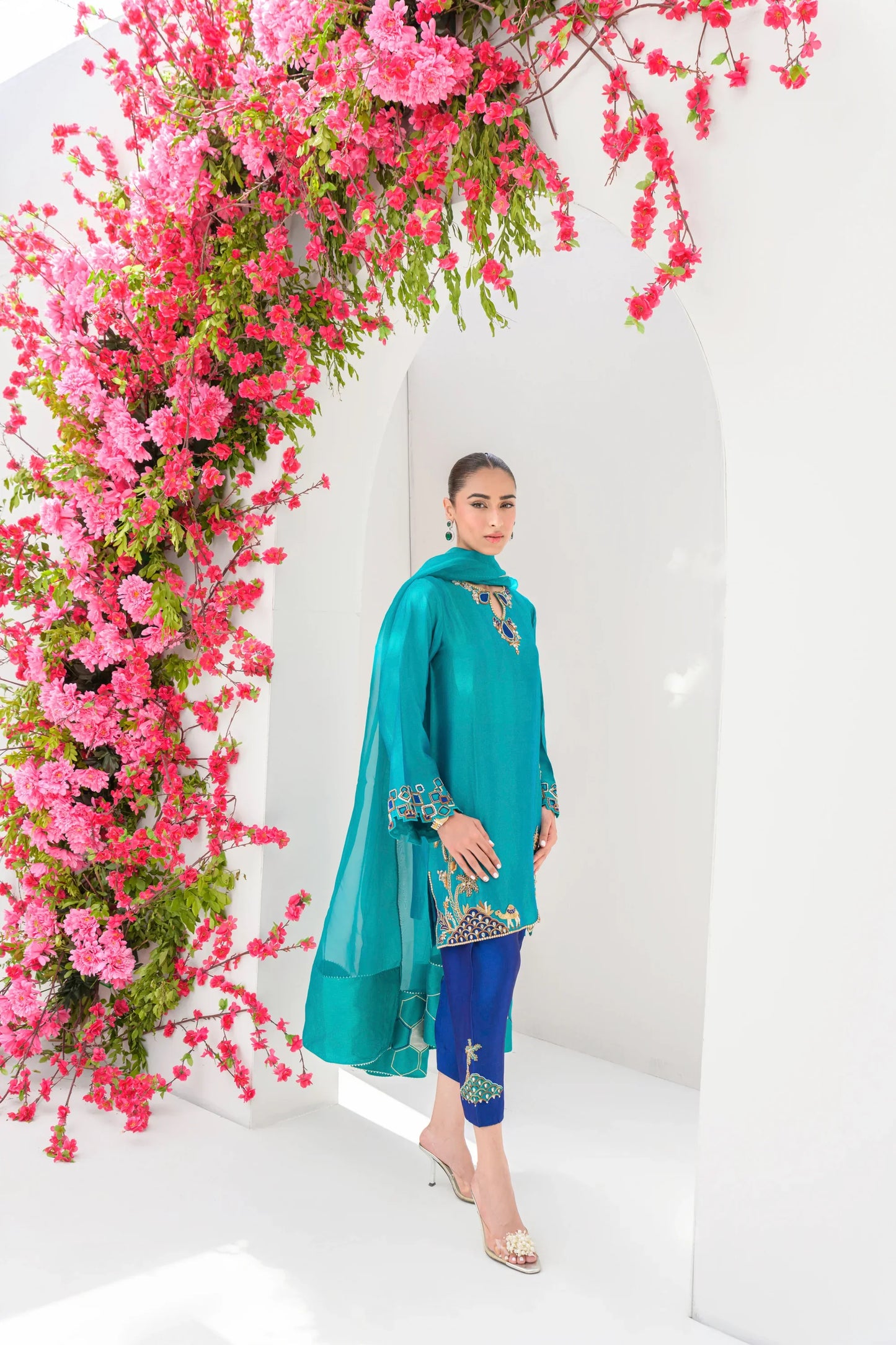 Flairs Studio Stelle Eid Edit II'25- Minty Lagoon