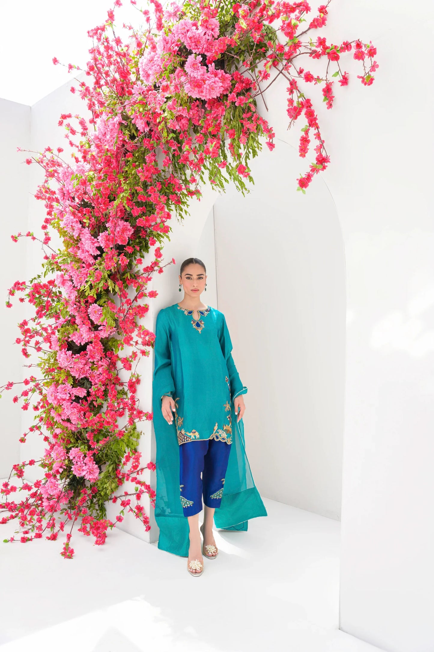 Flairs Studio Stelle Eid Edit II'25- Minty Lagoon