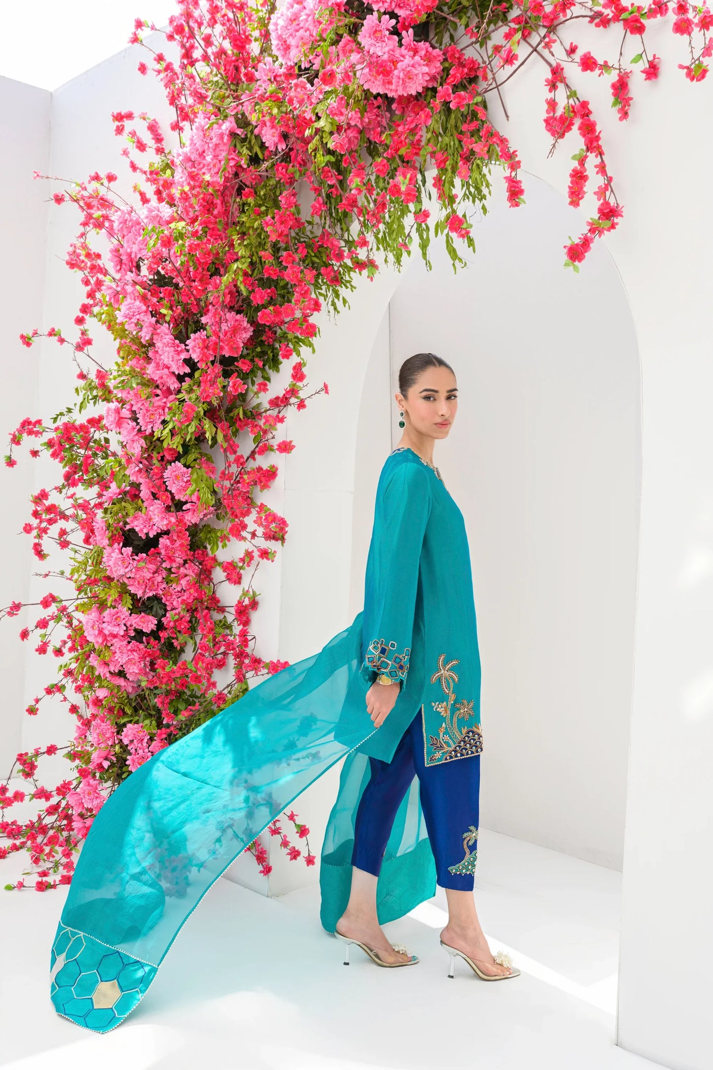 Flairs Studio Stelle Eid Edit II'25- Minty Lagoon