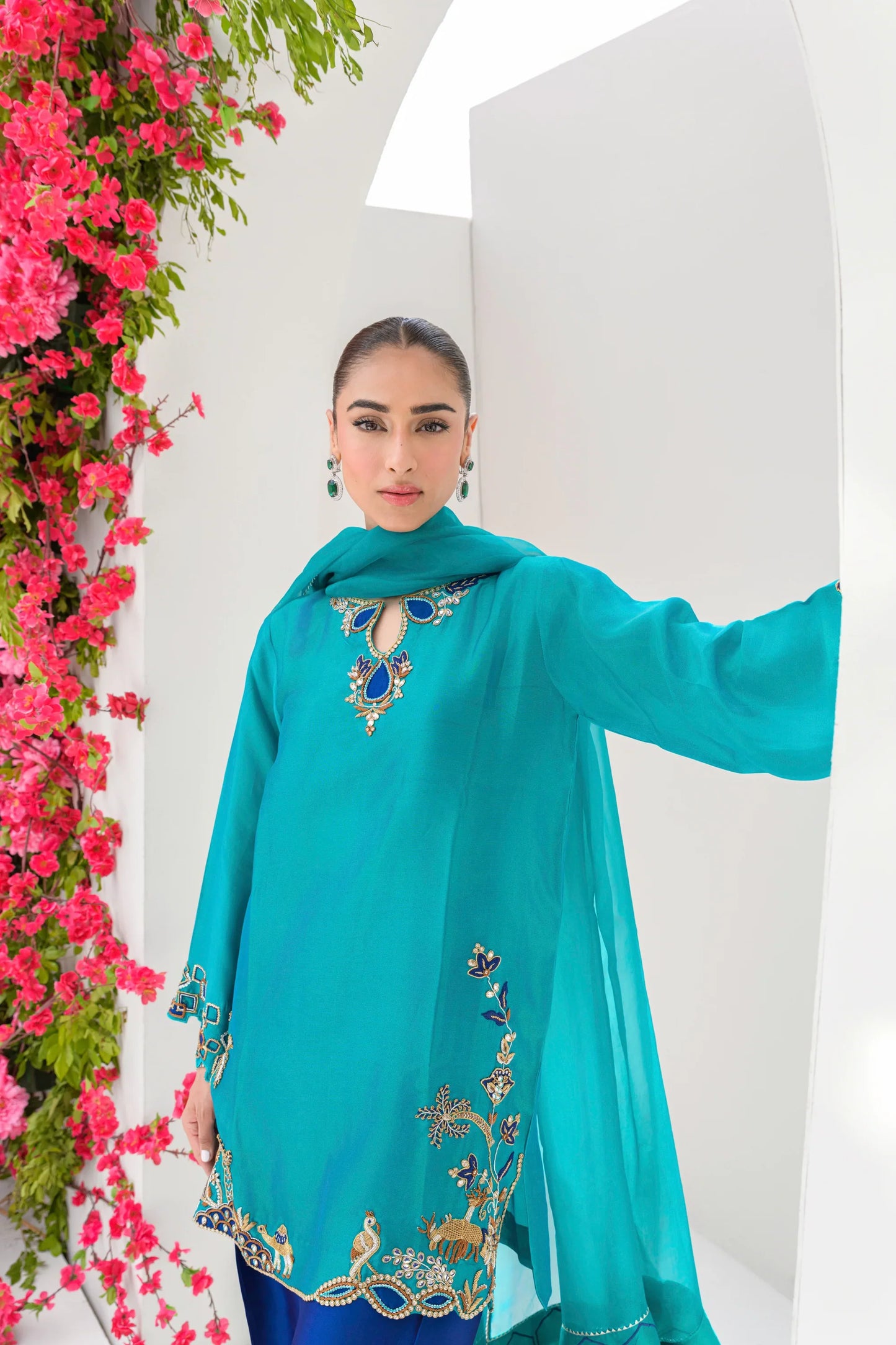 Flairs Studio Stelle Eid Edit II'25- Minty Lagoon
