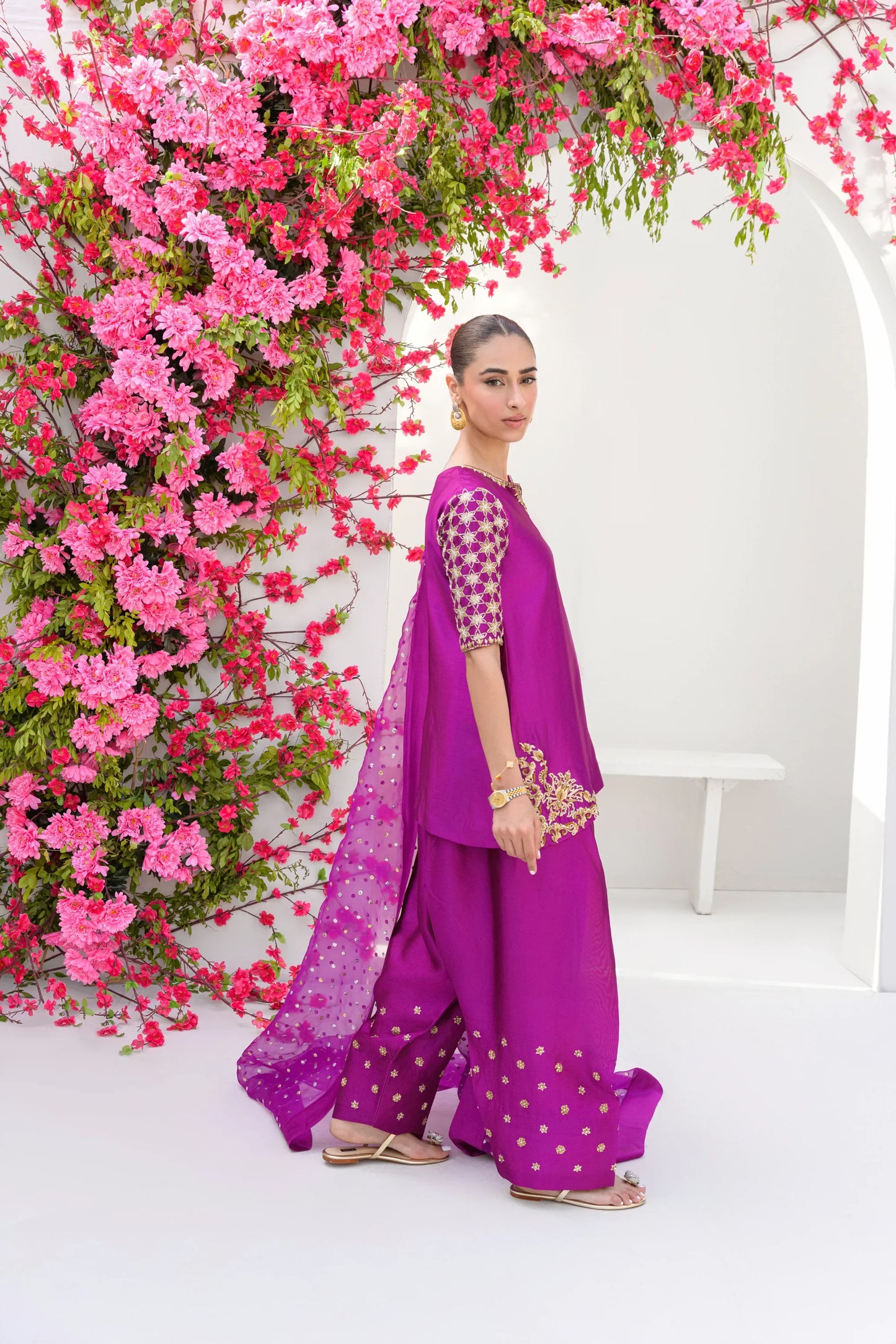 Flairs Studio Stelle Eid Edit II'25- Plum Pop