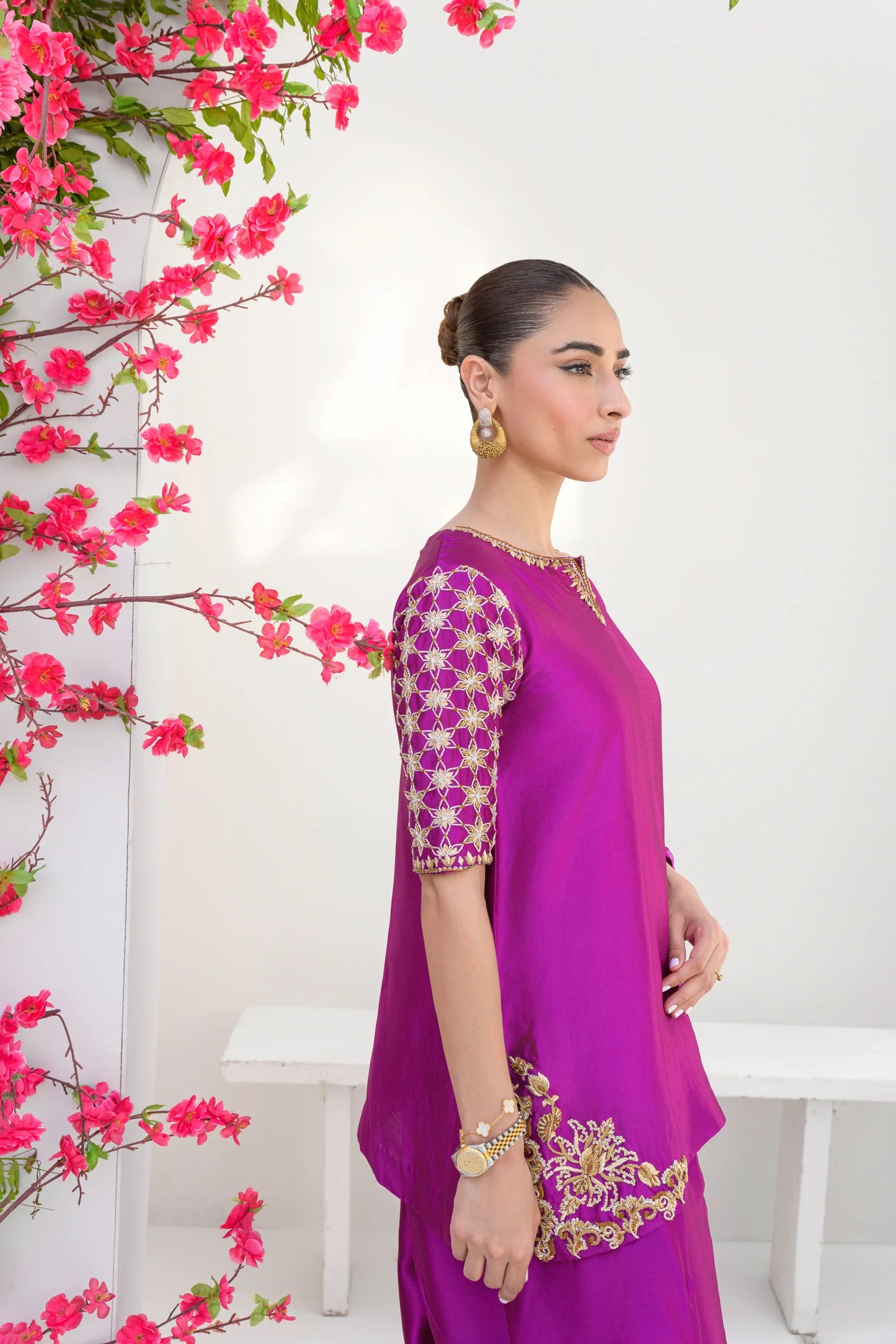 Flairs Studio Stelle Eid Edit II'25- Plum Pop