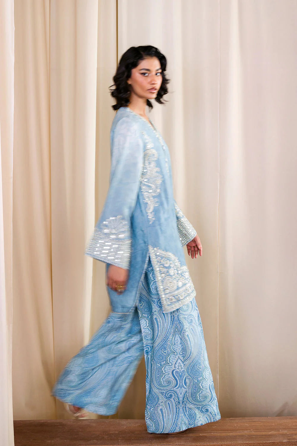 Ethnc Boutique SS '25 - LIGHT AQUA - E0796/104/615