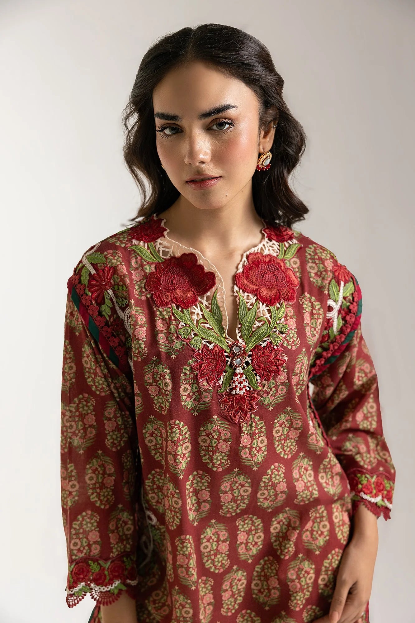 ETHNC EMBROIDERED SUIT (E3377/103/415)