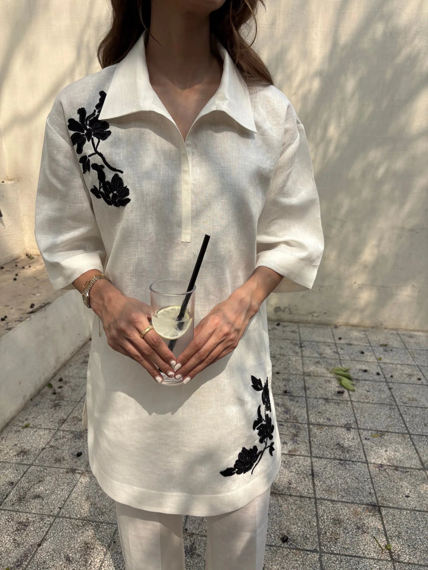 Sak Atelier Coco White Linen Set