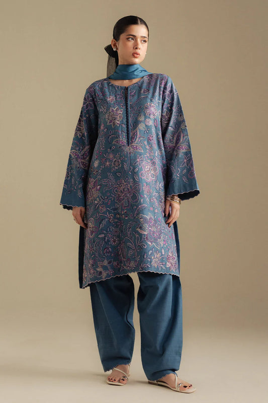 MIST-2A | Coco Winter Unstitched’25 | Zara Shahjahan