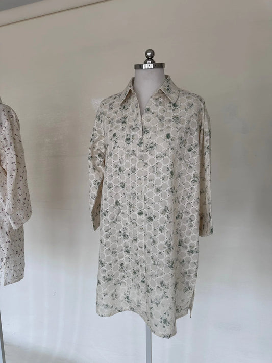 Sak Atelier Green Chikankari Toby Tunic