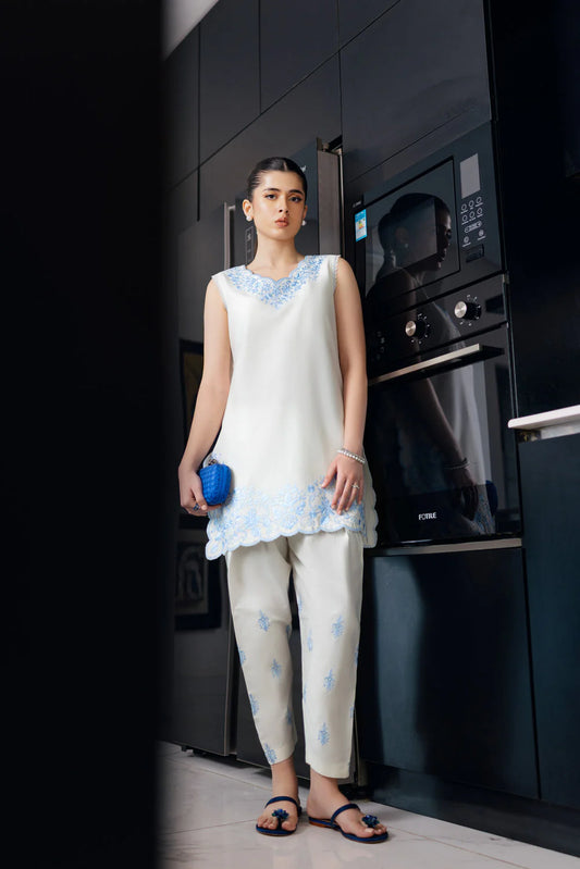 Zaib Staycation '25 - IVORY LUXURY EMBROIDERED 2PCS SET (NPA2-25303)