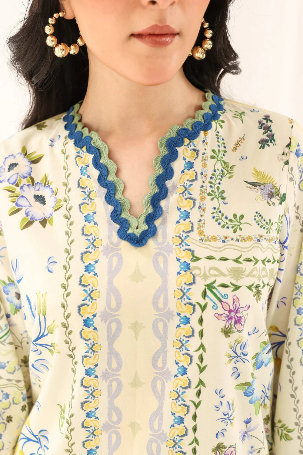 Zaib Staycation '25 - BUTTER YELLOW LUXURY PRINTED 2PCS SET (NPA2-25311)