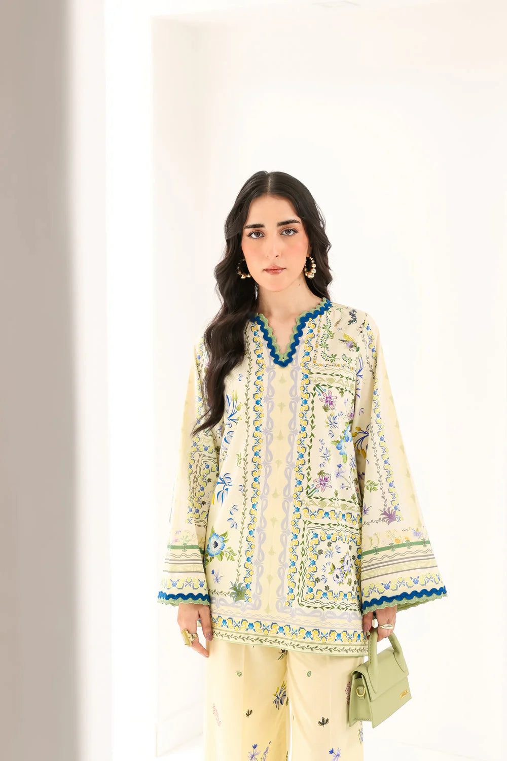 Zaib Staycation '25 - BUTTER YELLOW LUXURY PRINTED 2PCS SET (NPA2-25311)