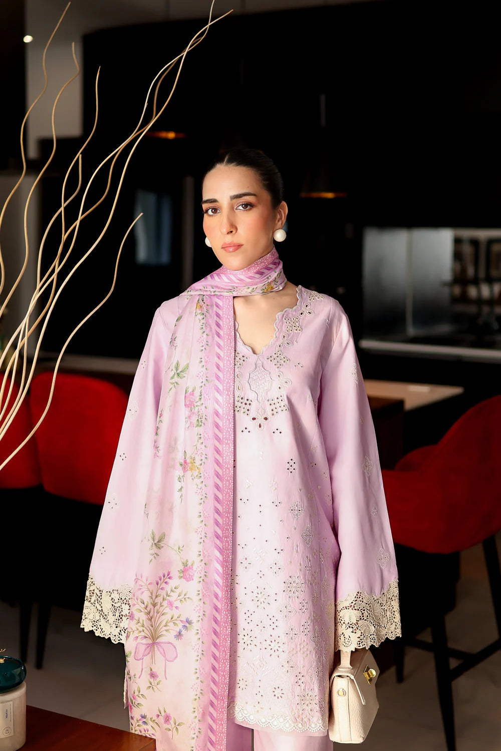 Zaib Staycation '25 - LILAC LUXURY EMBROIDERED 3PCS SET (NP3-25431)