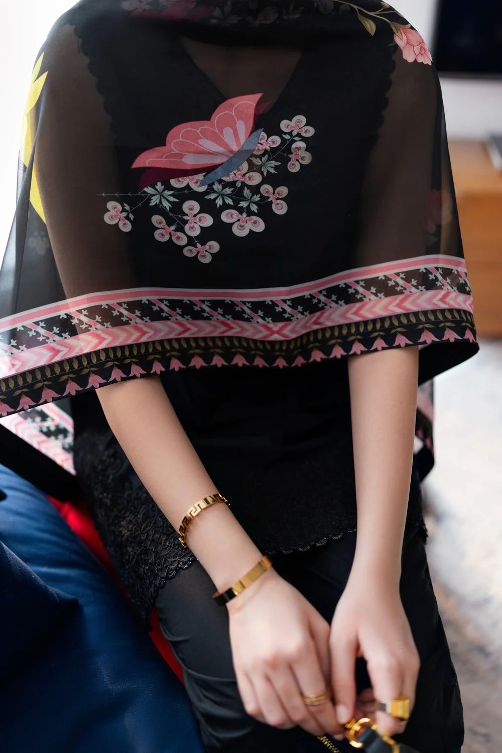 Zaib Staycation '25 - JET BLACK LUXURY EMBROIDERED 3 PCS SET (NPA3-25430)