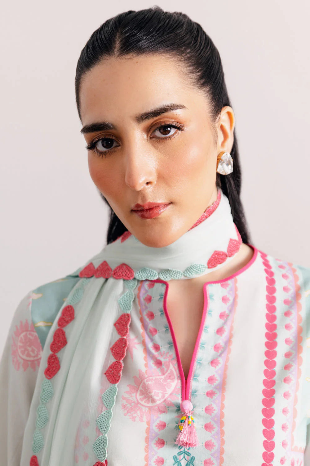 Zaib Staycation '25 - SOFT MINT GREEN LUXURY PRINTED 3PCS SET (NPA3-25432)