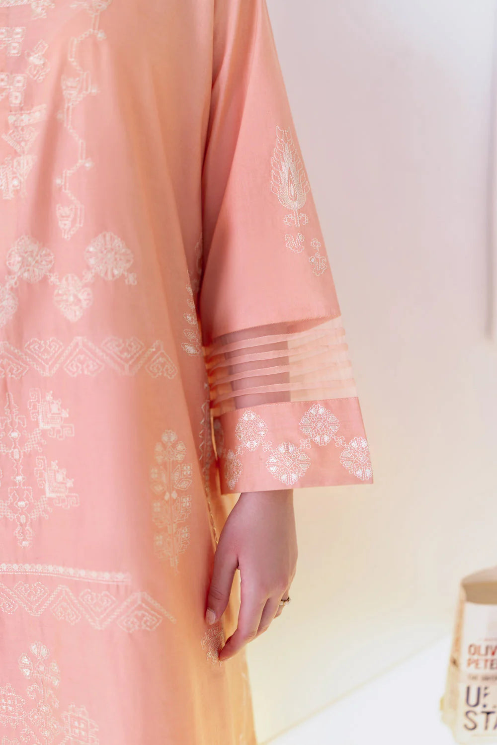 Zaib Staycation '25 - PEACHY PINK LUXURY EMBROIDERED 2PCS SET (NPA2-25306)