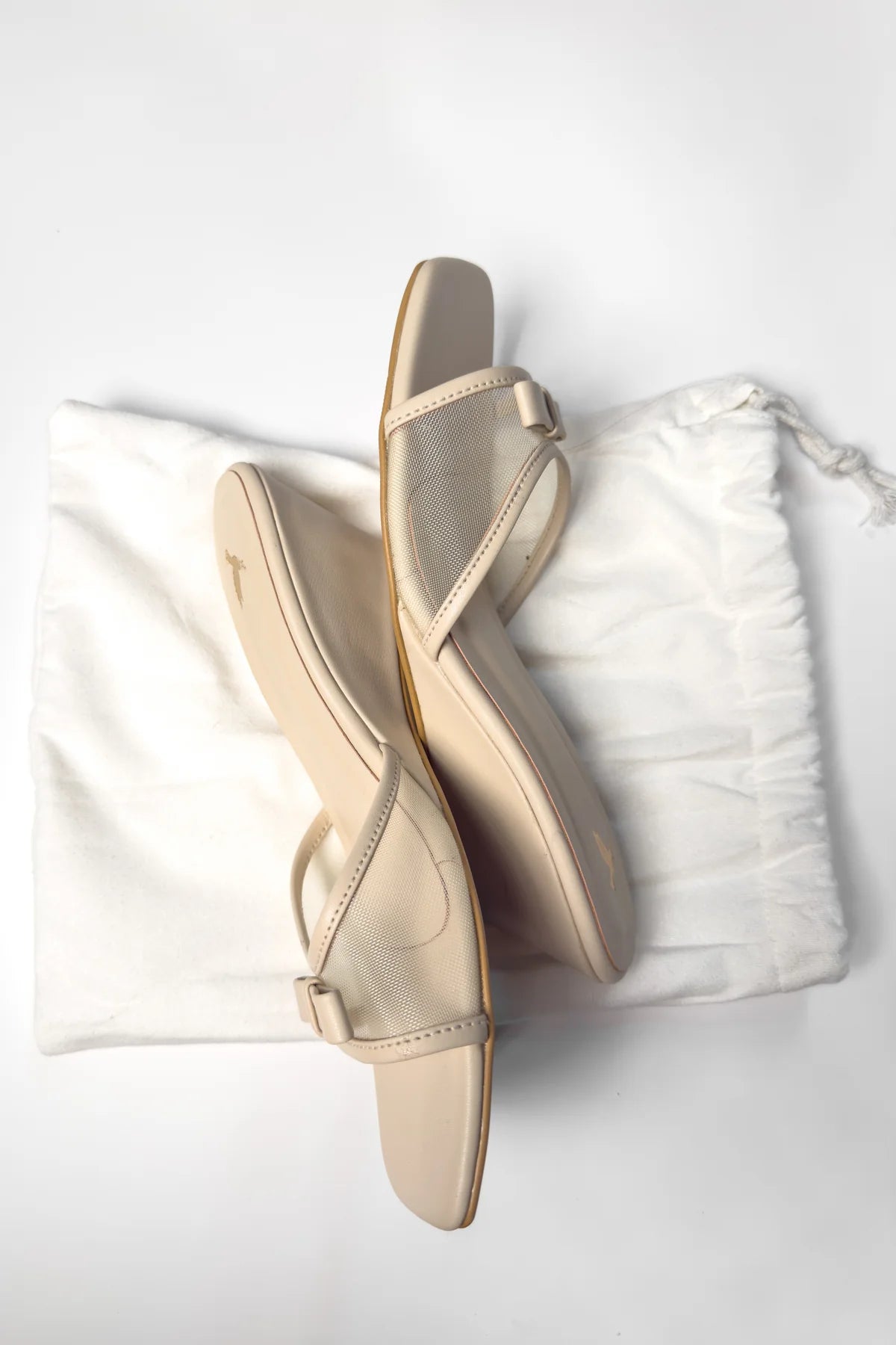 SAND TIED MESH WEDGE HEELED SANDAL (ZBN 25002)