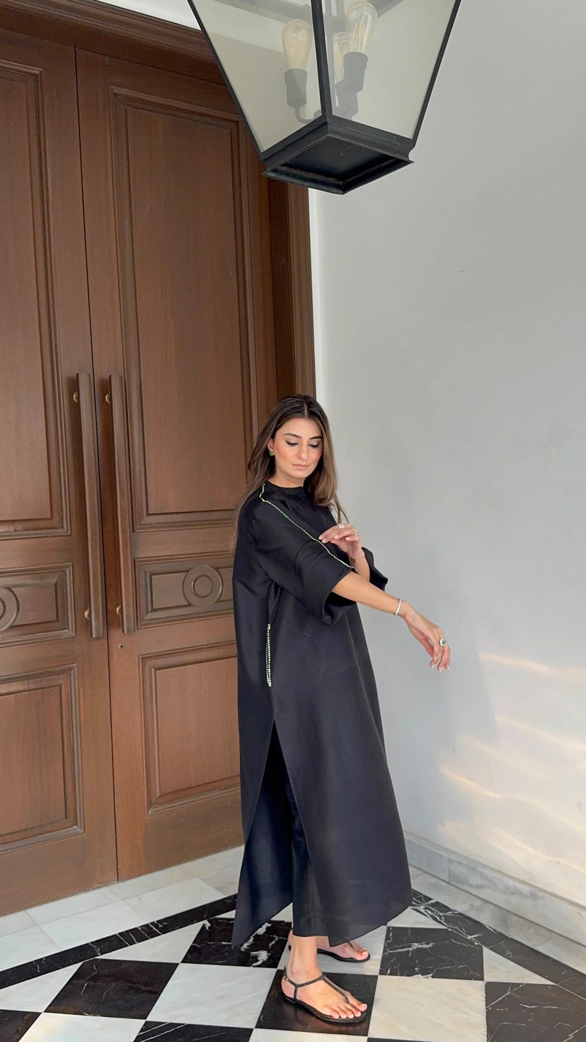 Zehra Saleem Luxe Edit '26 - The Bare Mardana Kurta In Black