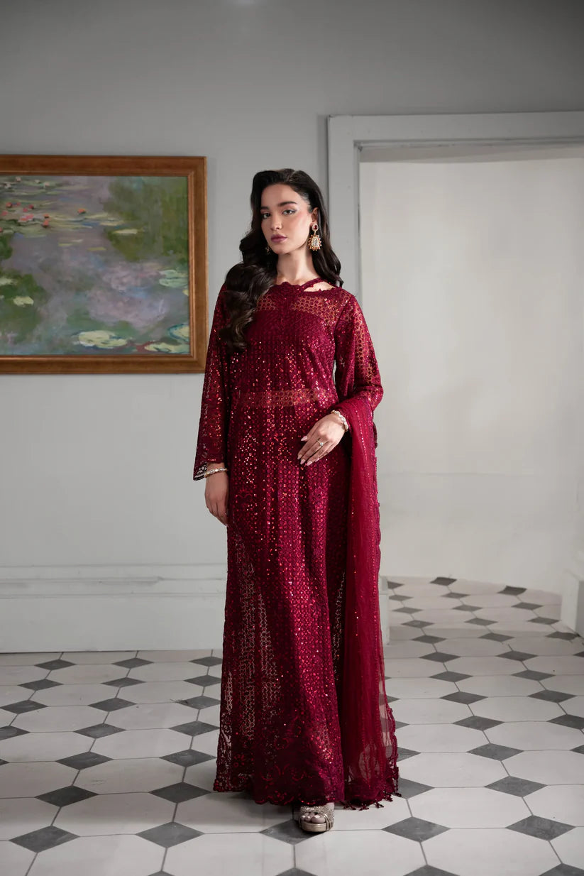 DEEP MAROON BLING SET WEDDING EDIT 2024/2025 (NPA3-24432) | ZAIB