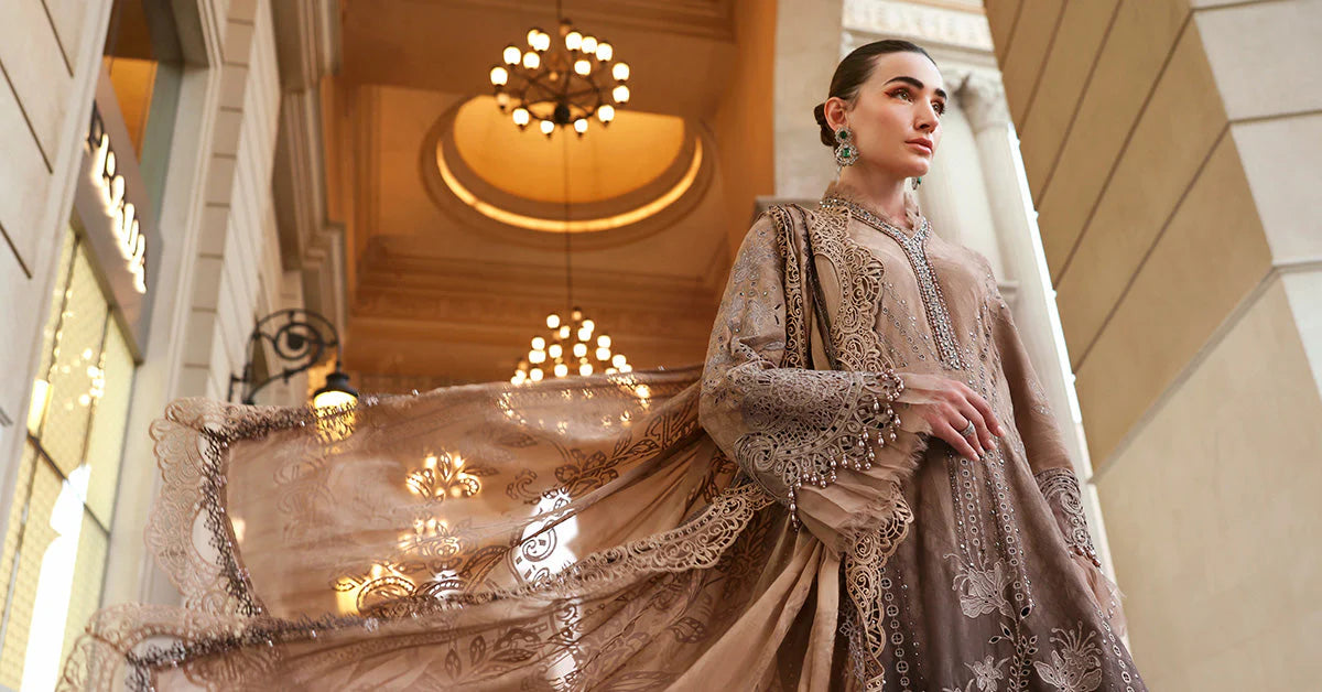 3 Piece Unstitched Embroidered Jacquard Lawn Suit