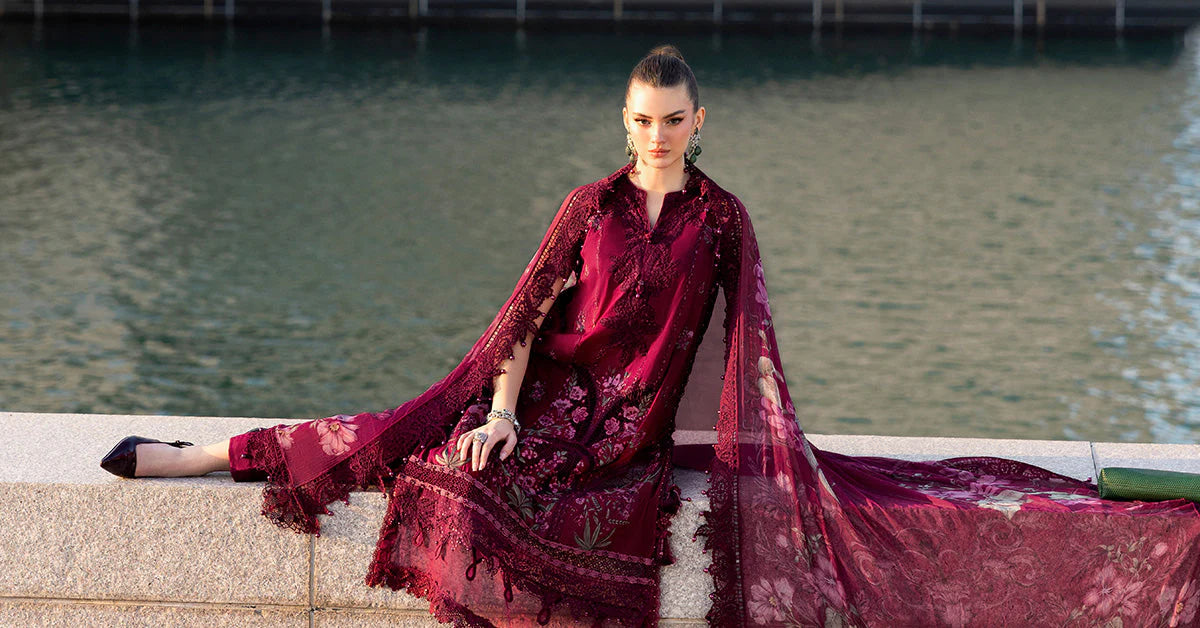 3 Piece Unstitched Embroidered Lawn Suit