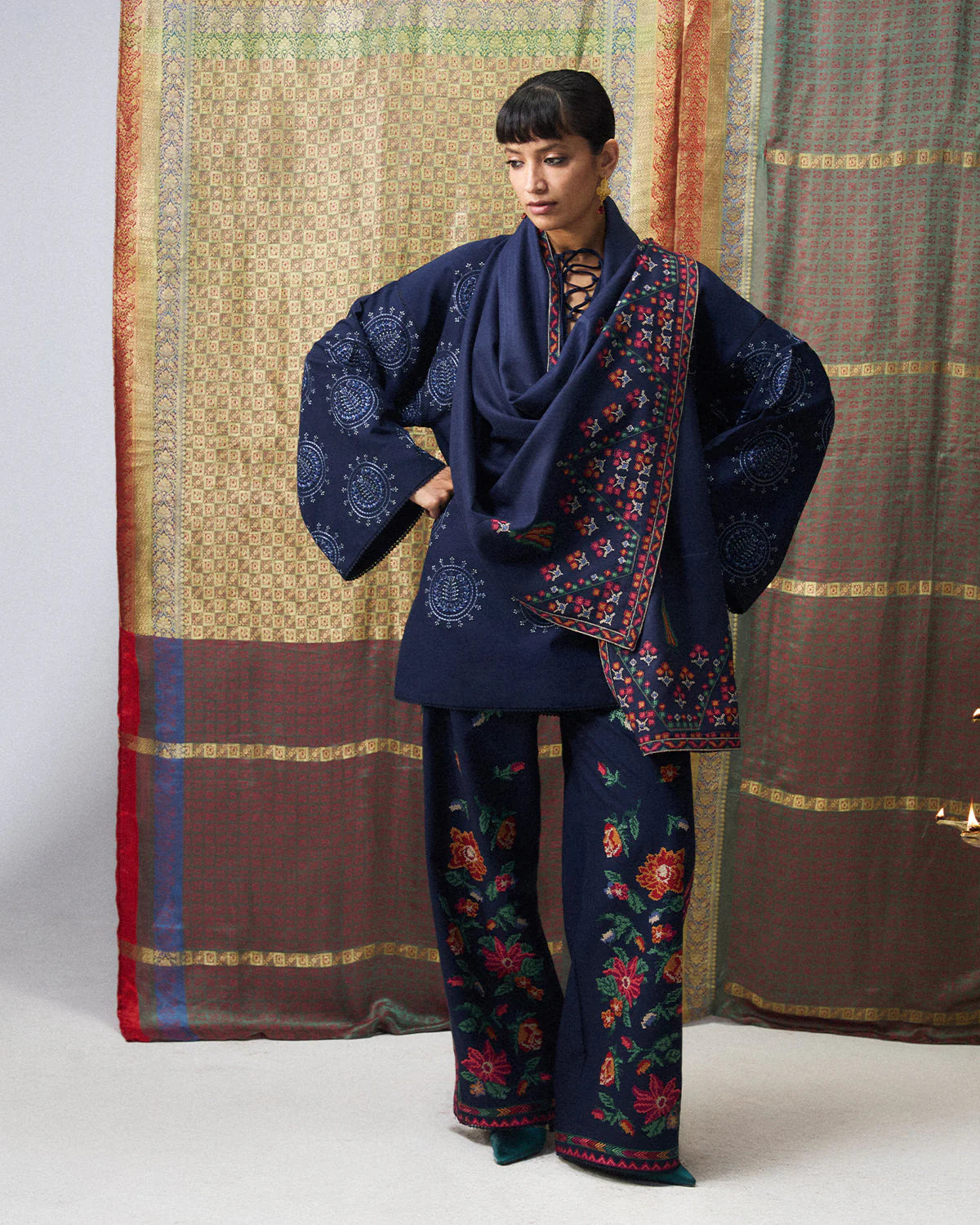 BAHAREH SCARF | Khaddar Pret '26 | Jugnu Women