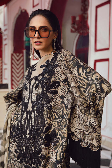 Maria.B M-Prints Unstitched '25 - Embroidered Linen Suit | MPT-2702-B