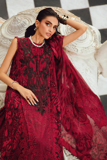 Maria.B M-Prints Unstitched '25 - Embroidered Linen Suit | MPT-2702-A